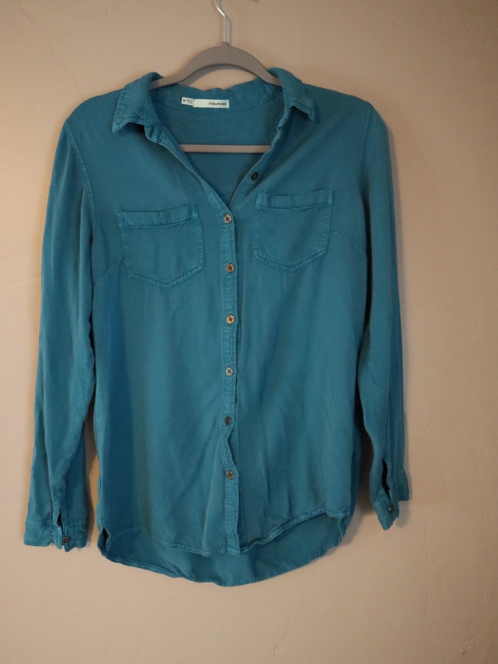 Maurices Teal Button-Up Shirt